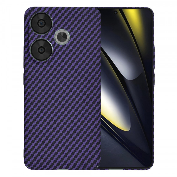 Husa pentru Xiaomi Poco F6, Techsuit, Carbonite FiberShell, Mov