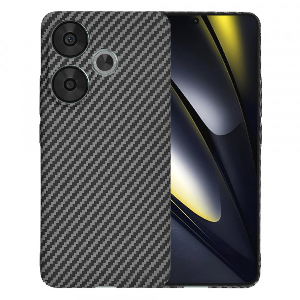 Husa pentru Xiaomi Poco F6, Techsuit, Carbonite FiberShell, Neagra