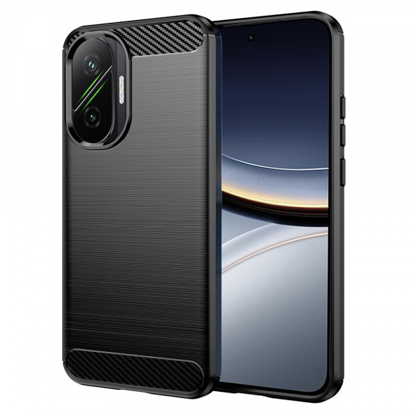 Husa pentru Xiaomi Poco F7, Techsuit, Carbon, Neagra