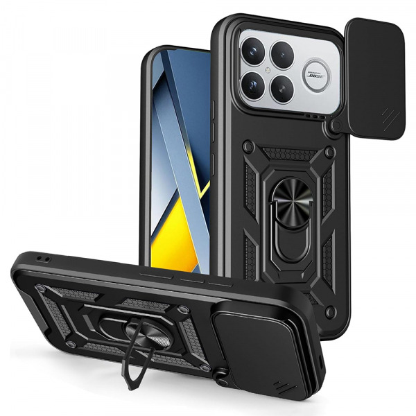 Husa pentru Xiaomi Poco F8 Ultra, Techsuit, CamShield, Neagra