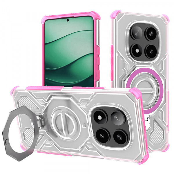 Husa pentru Xiaomi Poco X7 / Redmi Note 14 Pro 5G, Techsuit, Carbon Shield Pro, Roz