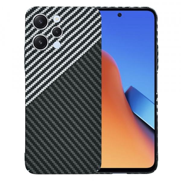 Husa pentru Xiaomi Redmi 12 5G / 12, Techsuit, Carbonite FiberShell, Neagra Gri