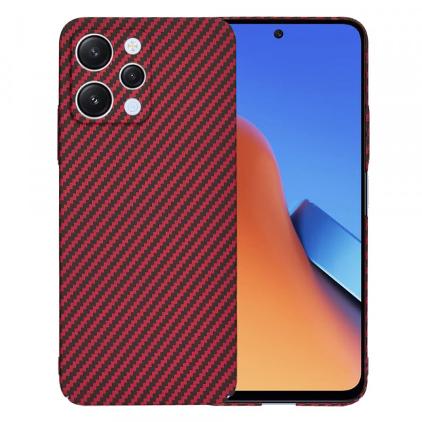 Husa pentru Xiaomi Redmi 12 5G / 12, Techsuit, Carbonite FiberShell, Rosie