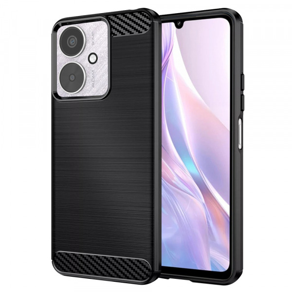 Husa pentru Xiaomi Redmi 13C 5G / 13C / Poco C65, Techsuit, Carbon, Neagra