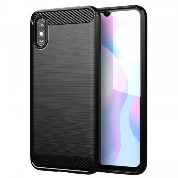 Husa pentru Xiaomi Redmi 9AT / 9A, Techsuit, Carbon, Neagra