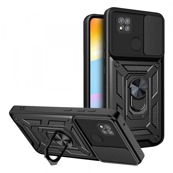 Husa pentru Xiaomi Redmi 9C NFC / 9C, Techsuit, CamShield, Neagra