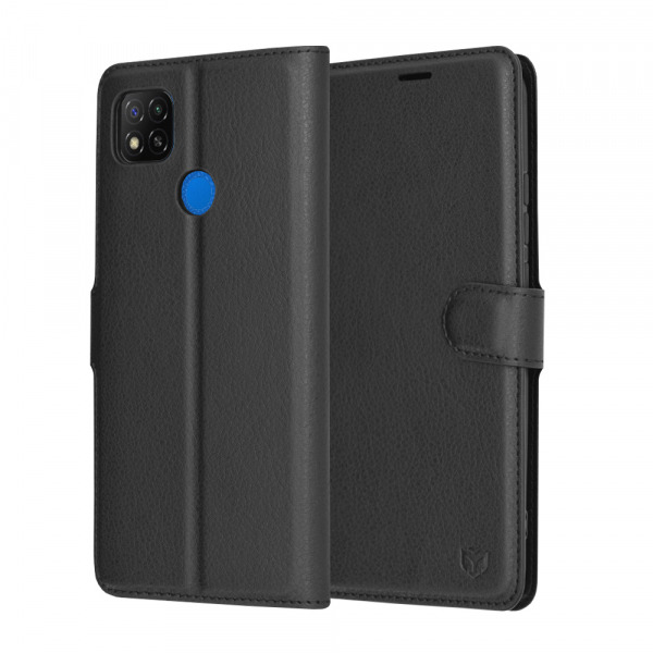 Husa pentru Xiaomi Redmi 9C NFC / 9C, Techsuit, Leather Folio, Neagra