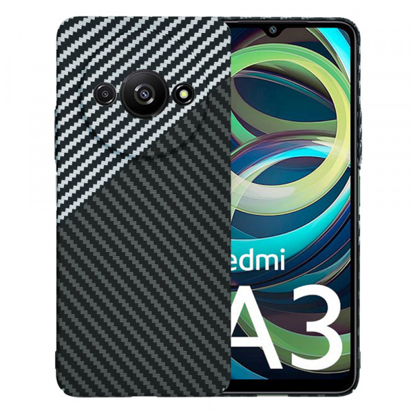 Husa pentru Xiaomi Redmi A3x / A3, Techsuit, Carbonite FiberShell, Neagra Gri