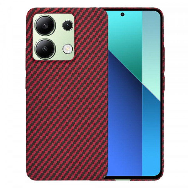 Husa pentru Xiaomi Redmi Note 13 4G, Techsuit, Carbonite FiberShell, Rosie