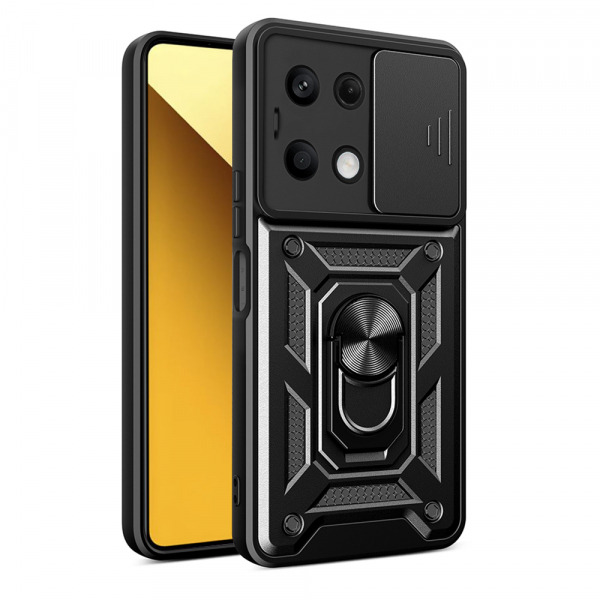 Husa pentru Xiaomi Redmi Note 13 5G, Techsuit, CamShield, Neagra