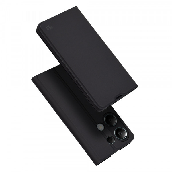 Husa pentru Xiaomi Redmi Note 13 Pro 4G / Poco M6 Pro 4G, Techsuit, Magskin Book, Neagra