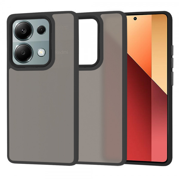 Husa pentru Xiaomi Redmi Note 13 Pro 4G / Poco M6 Pro 4G, Techsuit, HaloFrost, Neagra