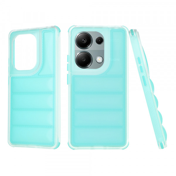 Husa pentru Xiaomi Redmi Note 13 Pro 4G / Poco M6 Pro 4G, Techsuit, Wave Shield, Turcoaz