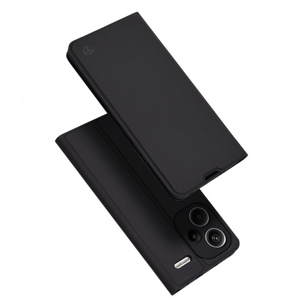 Husa pentru Xiaomi Redmi Note 13 Pro+, Techsuit, Magskin Book, Neagra