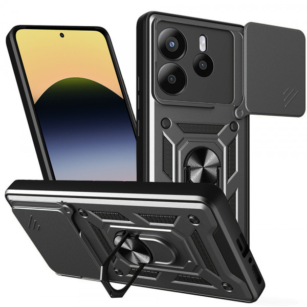 Husa pentru Xiaomi Redmi Note 14 5G, Techsuit, CamShield, Neagra