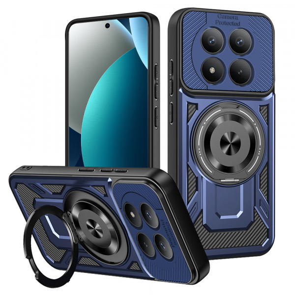 Husa pentru Xiaomi Redmi Note 15 Pro 4G, Techsuit, RuggedCam, Albastra