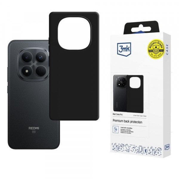 Husa pentru Xiaomi Redmi Note 15 Pro 5G, 3MK, Neagra Mata
