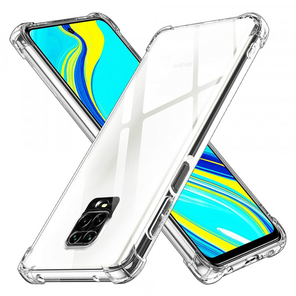 Husa pentru Xiaomi Redmi Note 9S / Note 9 Pro / Note 9 Pro Max, Techsuit, Shockproof Clear, Transparenta