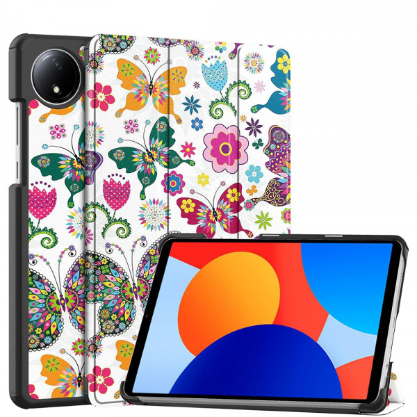 Husa pentru Xiaomi Redmi Pad SE 8.7, Techsuit, FoldPro Butterfly, Multicolor