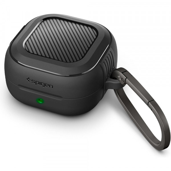 Husa Spigen Rugged Armor pentru Samsung Galaxy Buds4 / Buds4 Pro, Neagra Mata ACS11200