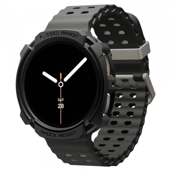 Husa Spigen Rugged Armor pentru Samsung Galaxy Watch8 40mm, Neagra ACS10004