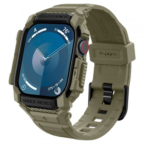 Husa Spigen Rugged Armor Pro pentru Apple Watch Series 10 46mm, Kaki ACS08608