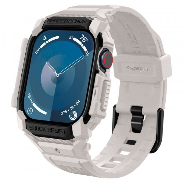 Husa Spigen Rugged Armor Pro pentru Apple Watch Series 10 46mm, Bej ACS08607
