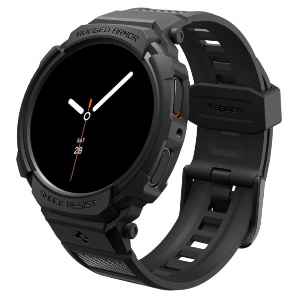 Husa Spigen Rugged Armor Pro pentru Samsung Galaxy Watch9 / Watch8 44mm, Neagra ACS10007
