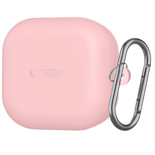 Husa Tech-Protect Silicone Hook pentru Samsung Galaxy Buds4 / Buds4 Pro, Roz