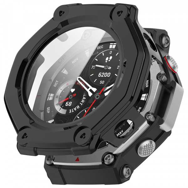 Husa Techsuit Defense360 Pro pentru Amazfit T-Rex 3, Neagra
