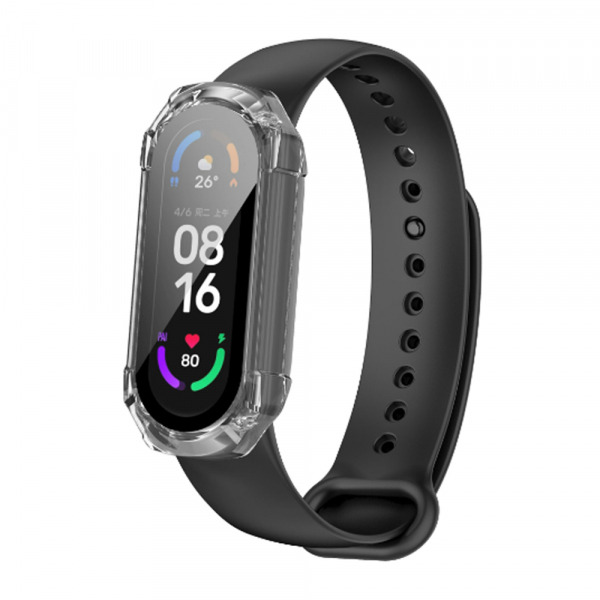 Husa Techsuit Defense360 Pro pentru Xiaomi Smart Band 6 / Band 5 / Band 4, Transparenta