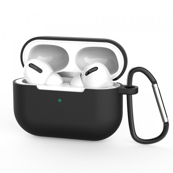 Husa Techsuit Silicone pentru Apple AirPods Pro 3, Neagra