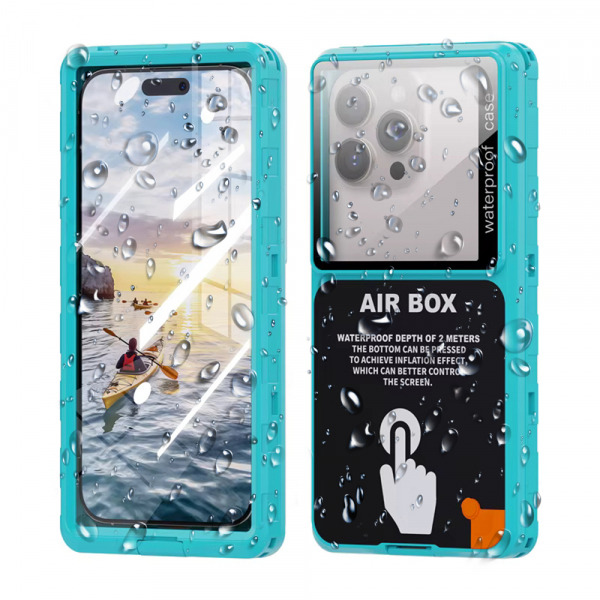 Husa Universala Waterproof pentru Telefon max. 6.9inch, ShellBox, AirBox, Albastra