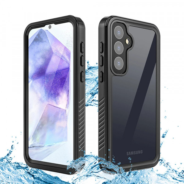 Husa Waterproof pentru Samsung Galaxy A55 5G A556, ShellBox, Neagra