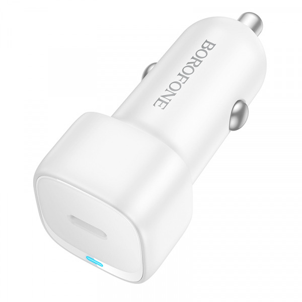 Incarcator Auto Borofone BZ34A Cloud, 20W, 3A, 1 x USB-C, Alb