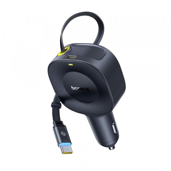 Incarcator Auto Cu Cablu USB-C Baseus PrimeTrip VR2, 30W, 3A, 1 x USB-C, Negru C0206400