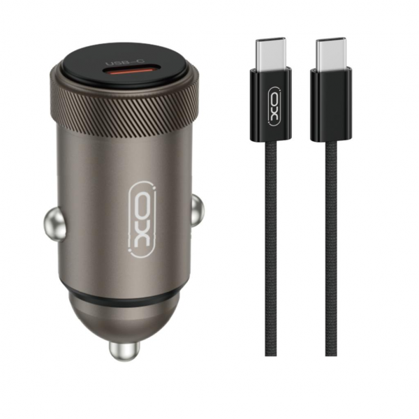 Incarcator Auto Cu Cablu USB-C XO Design CC70, 30W, 3A, 1 x USB-C, Negru