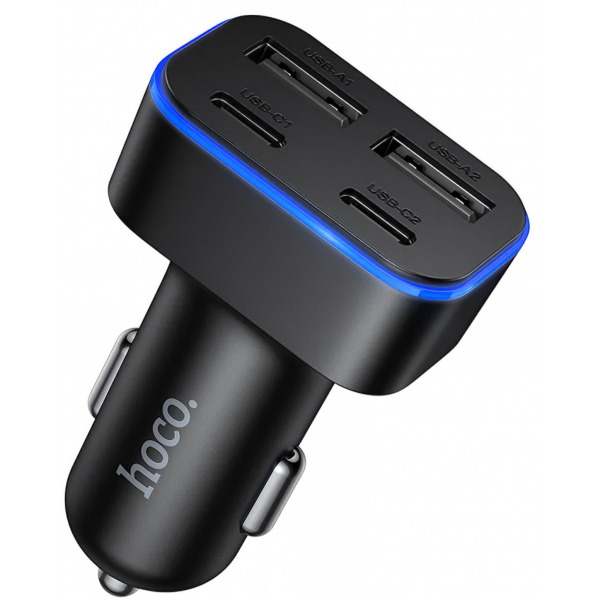 Incarcator Auto HOCO Z63, 42W, 3A, 2 x USB-A - 2 x USB-C, Negru