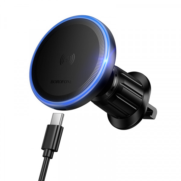 Incarcator Auto Wireless Borofone BH224 Flash, 15W, 1.67A, Negru