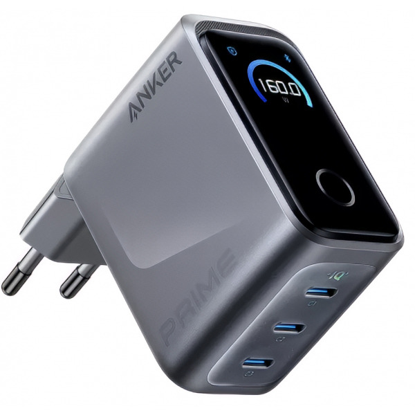 Incarcator Retea Anker Prime, 160W, 5.36A, 3 x USB-C, Gri A2687341