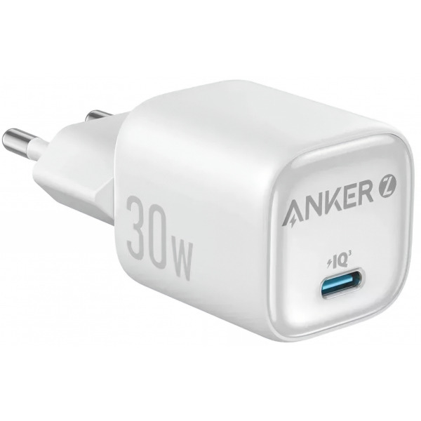 Incarcator Retea Anker Zolo, 30W, 3A, 1 x USB-C, Alb A2698G21