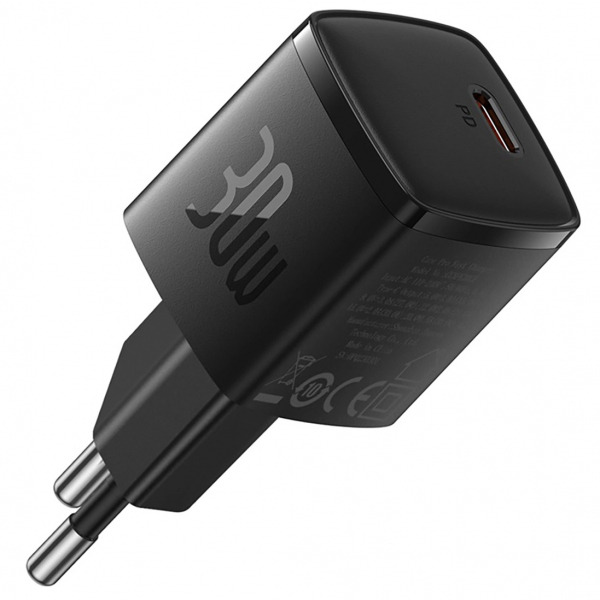 Incarcator Retea Baseus Cube Pro, 30W, 3A, 1 x USB-C, Negru CCXF000301