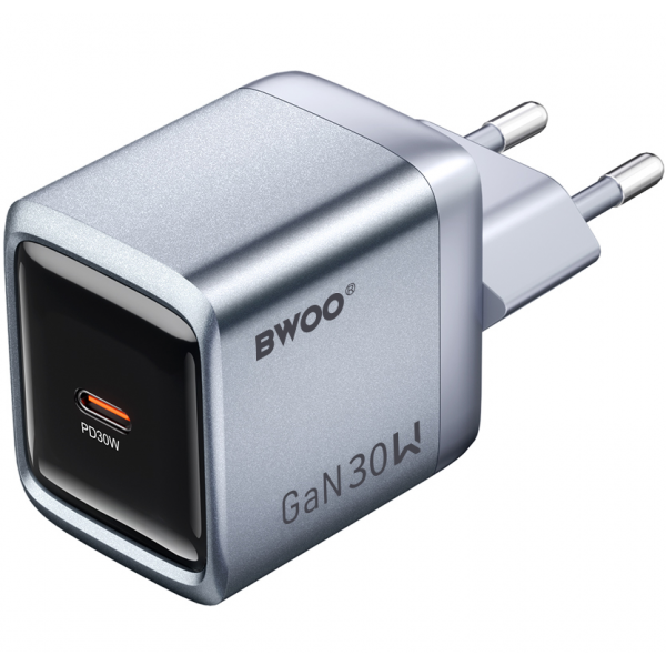 Incarcator Retea BWOO BO-CDA236, 30W, 3A, 1 x USB-C, Gri