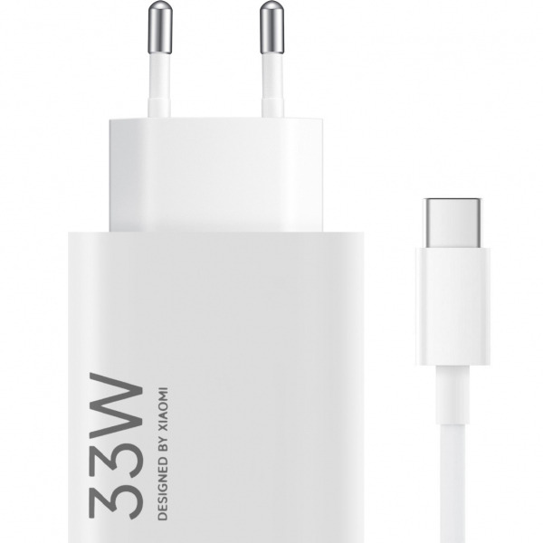 Incarcator Retea Cu Cablu USB-C Xiaomi, 33W, 3A, 1 x USB-A, Alb BHR9956EU