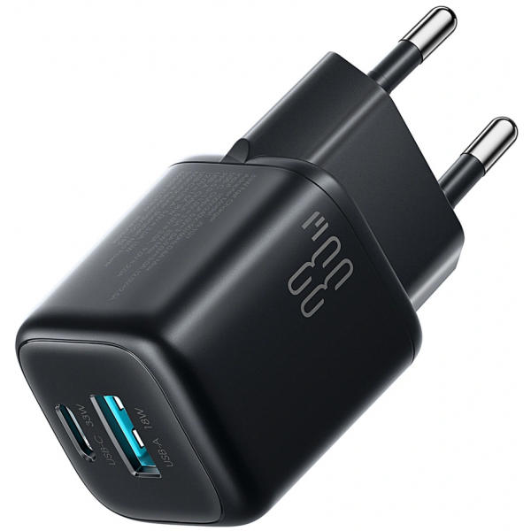 Incarcator Retea Joyroom JR-TG7, 33W, 3A, 1 x USB-A - 1 x USB-C, Negru