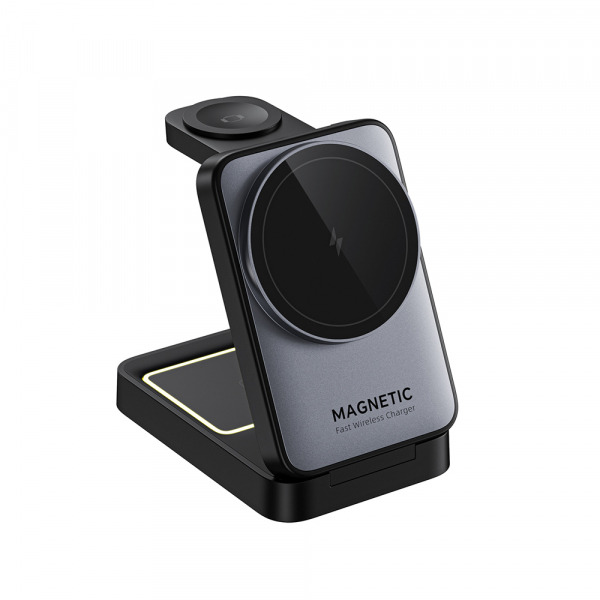 Incarcator Retea Wireless HAVIT W3103 3in1, 15W, 1.67A, Negru Gri