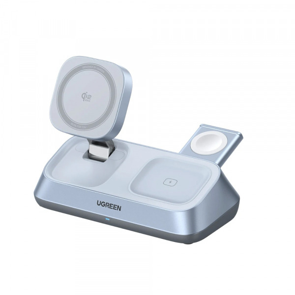 Incarcator Retea Wireless UGREEN W711 3in1, 25W, 1.67A, Albastru