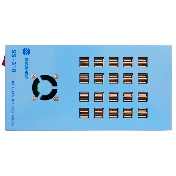 Incarcator Statie Sunshine SS-310, 40 x USB-A, Albastru