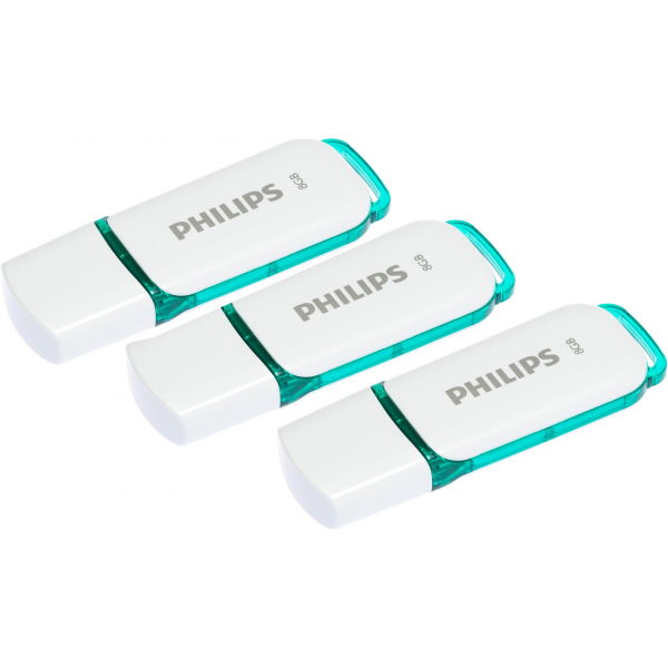 Memorie Externa USB-A Philips Snow Edition, 8Gb, Set 3 bucati PHMMD8GBS200P3