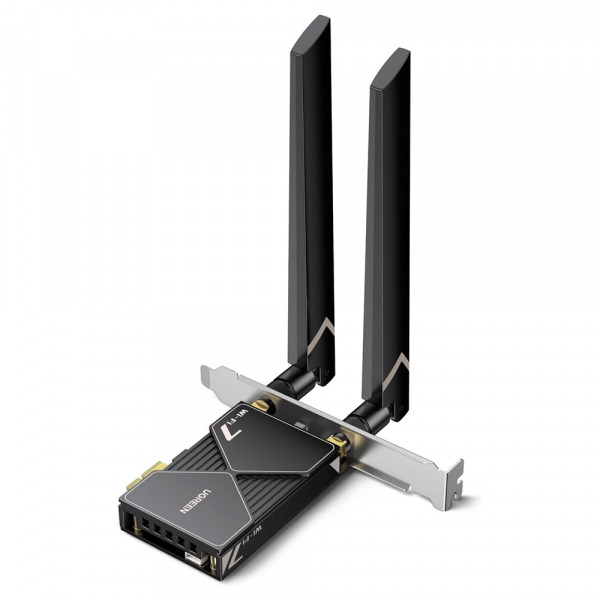 Placa Retea UGREEN BE6500 (55204), Wi-Fi 7 / Bluetooth 5.4, PCIe, Neagra